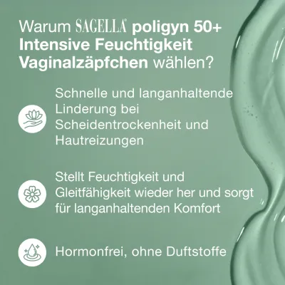 poligyn 50+ Intensive Feuchtigkeit Zäpfchen 