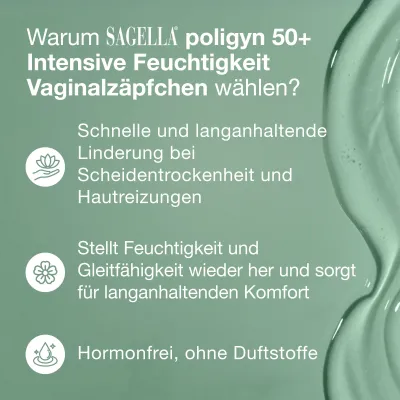 poligyn 50+ Intensive Feuchtigkeit Zäpfchen 