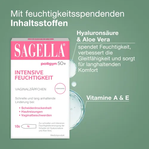 poligyn 50+ Intensive Feuchtigkeit Zäpfchen 